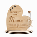Herz-Aufsteller mit Reagenzglas "GLÜCK IST EINE Mama WIE DICH ZU HABEN"