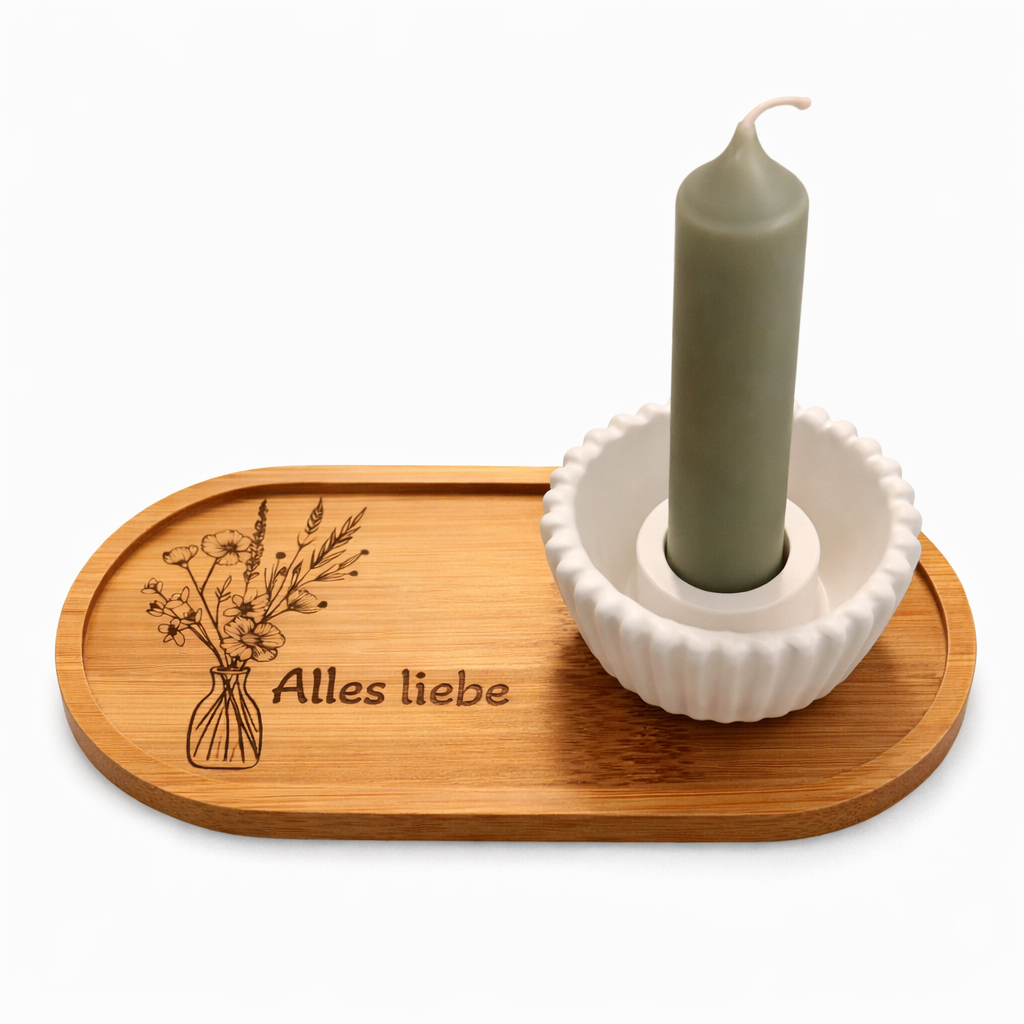 Bambustablett „Alles Liebe“