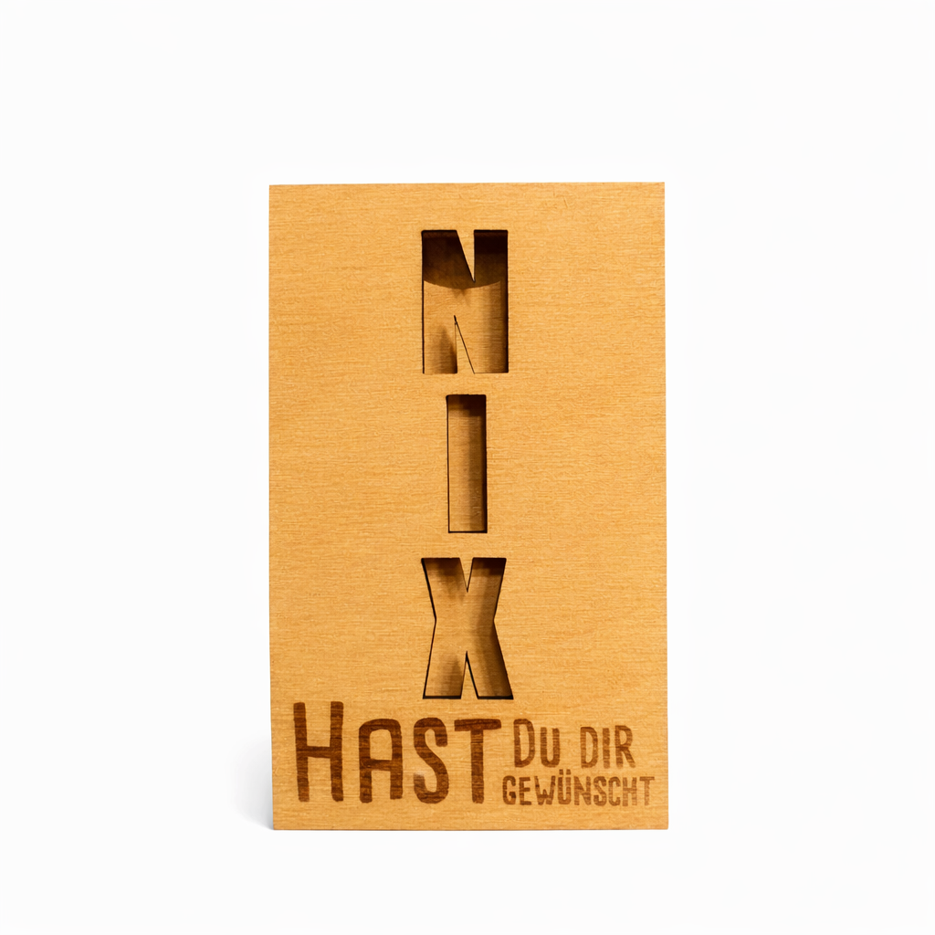 Holzkuvert für Gutscheinkarten