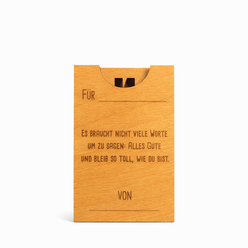 Holzkuvert für Gutscheinkarten